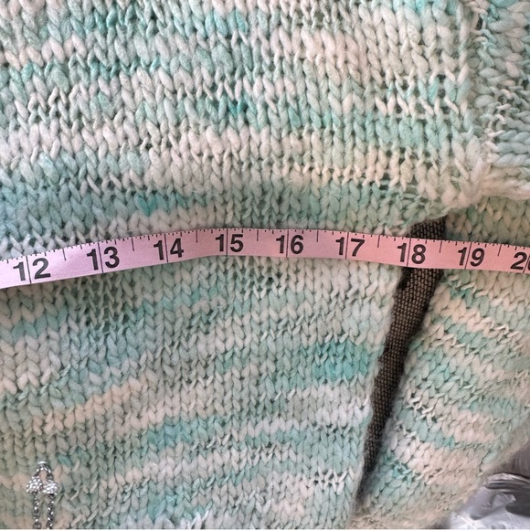 Wild Fable Cropped Chunky Cardigan Mint Green Space Dye Knit S Soft Sweater - Picture 8 of 10
